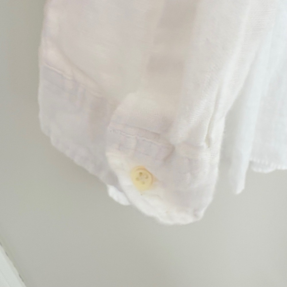 Gap Linen Tunic Shirt Womens Small White Popover Minimal Capsule Resortwear Cool - Picture 9 of 13